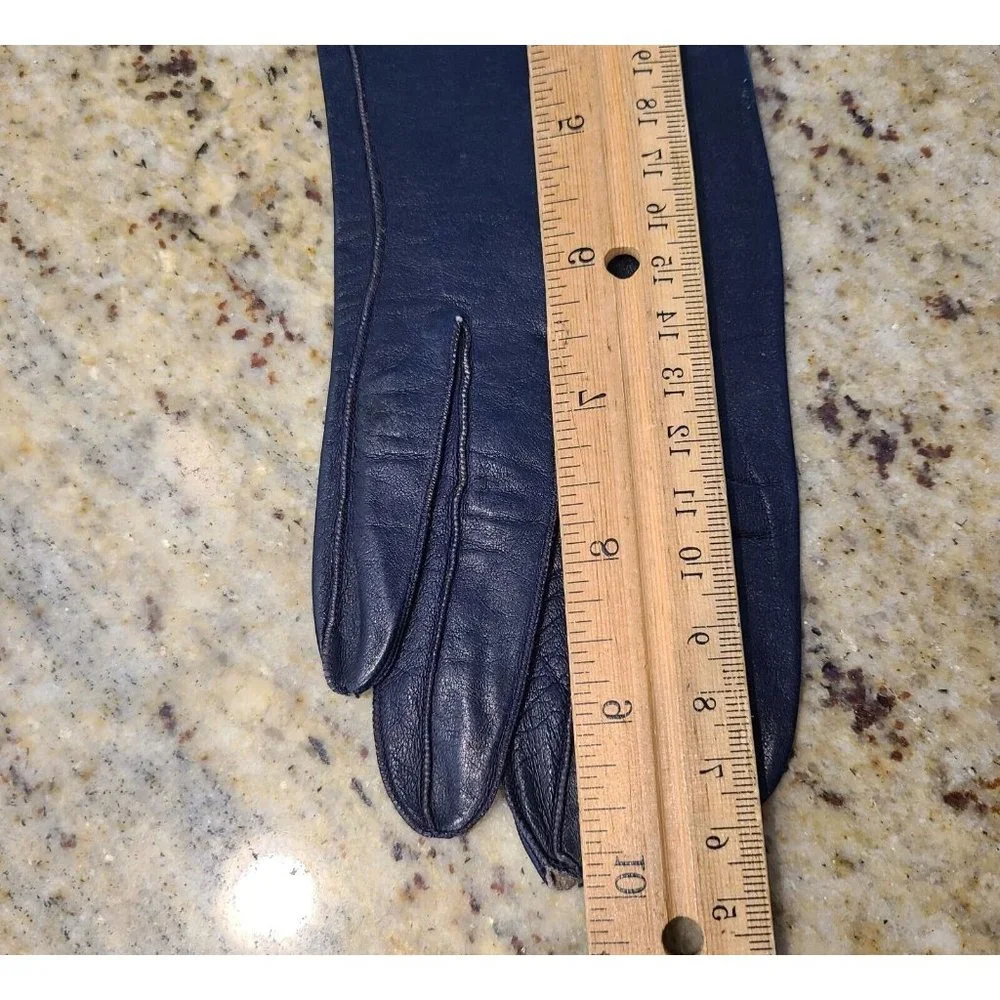 Vintage Size 6.5 Small Black Leather Formal 10